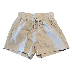 FRAME Flax Cream High Rise Drawstring Cotton Lounge Shorts Women's X-Small XS